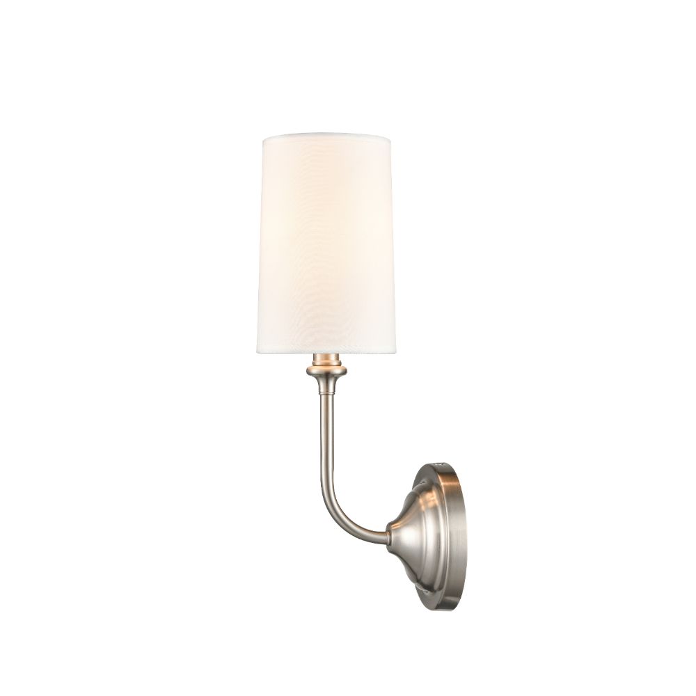 Innovations 372-1W-SN-S1 Giselle 1 Light 5" Sconce Off-White Shade in Brushed Satin Nickel