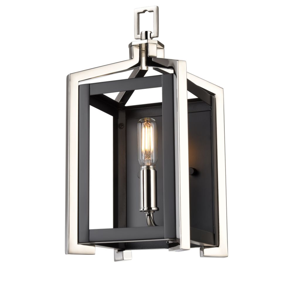 Innovations 376-1W-BPN-6 Wiscoy - 1 Light 6" Wall-mounted Sconce - Black Polished Nickel Finish