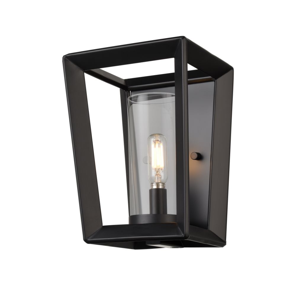 Innovations 378-1W-BK-CL-6 Colchester - 1 Light 6" Wall-mounted Sconce - Matte Black Finish - Clear Glass Shade