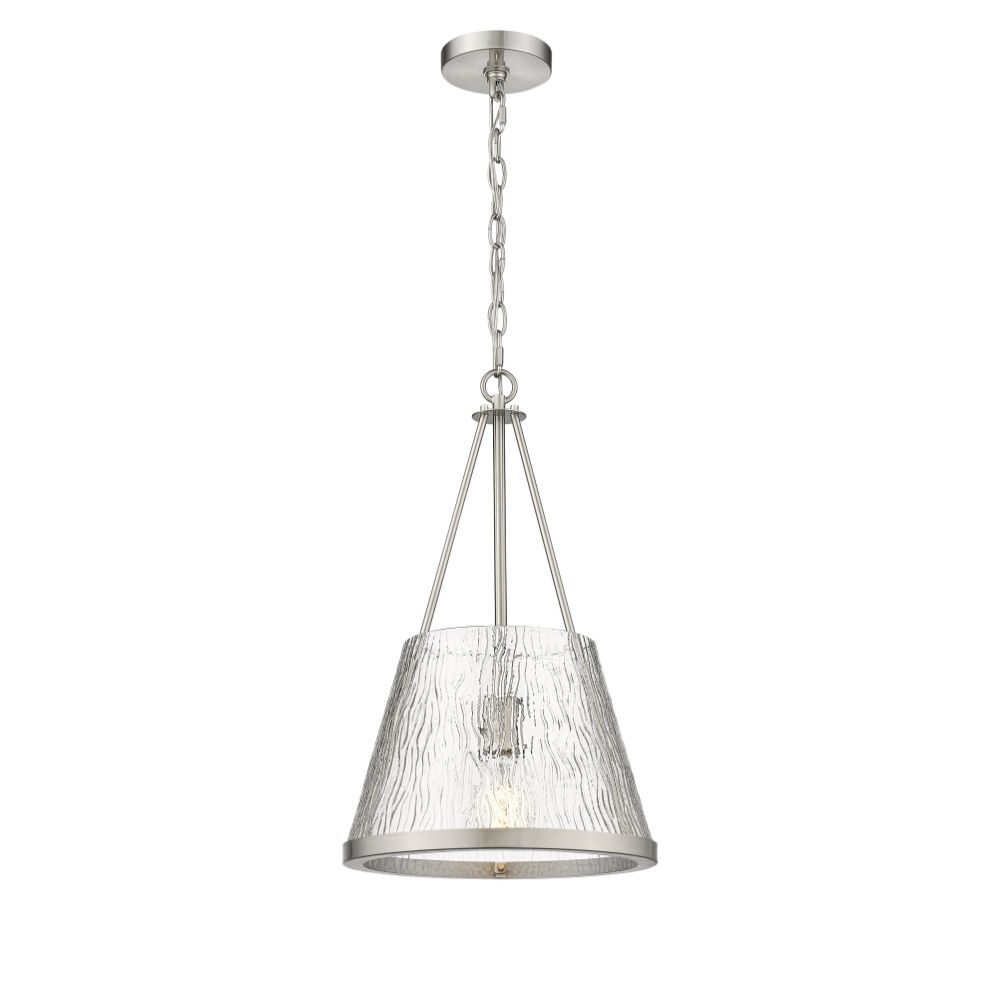 Innovations 383-1S-SN-G384B-12CL Lux 1 Light 12 inch Mini Pendant in Brushed Satin Nickel