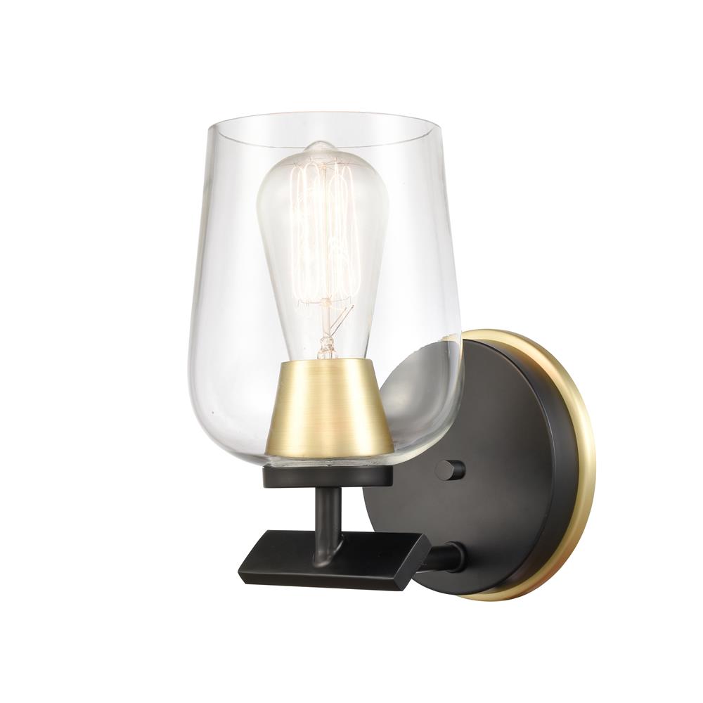 Innovations 420-1W-BSB-CL Black Satin Brass Remy Bath Vanity Light