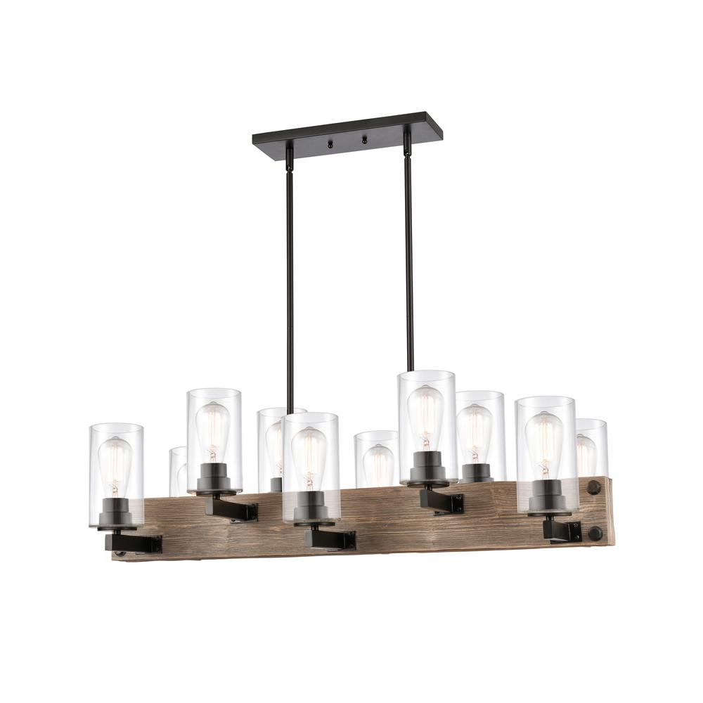 Aylan Home IL42410CHBKCLLED Diego Island Light in Matte Black