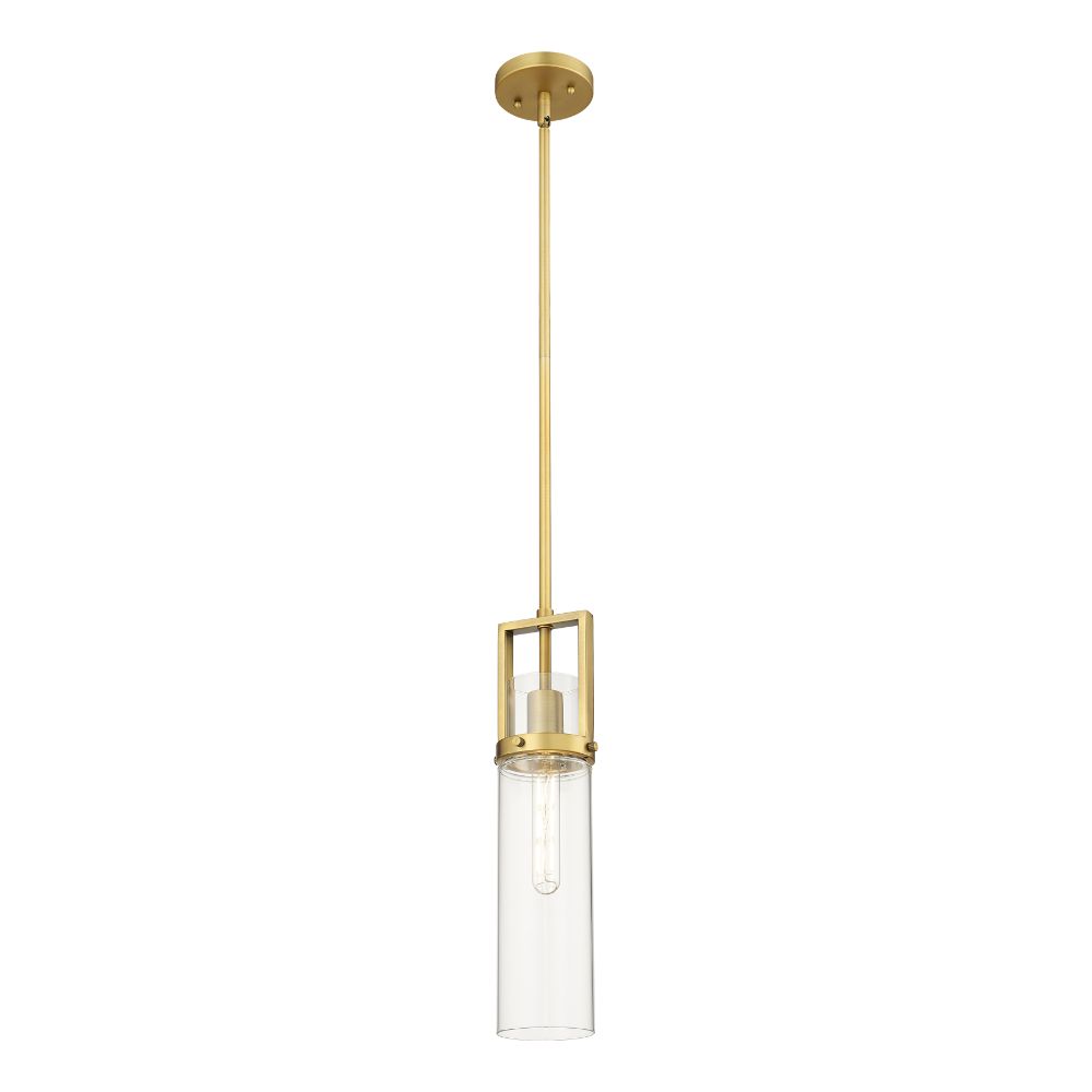 Innovations 426-1S-BB-G426-15CL Utopia - 1 Light 15" Stem Hung Pendant - Brushed Brass Finish - Clear Glass Shade
