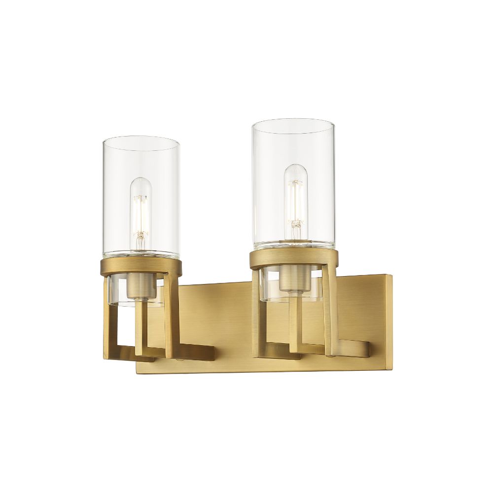 Innovations 426-2W-BB-G426-8CL Utopia - 2 Light 8" Wall-mounted Bath Vanity Light - Brushed Brass Finish - Clear Glass Shade