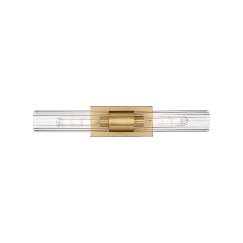 Innovations 429-2WL-BB-G429-11CL Empire - 2 Light 11" Wall-mounted Bath Vanity Light - Brushed Brass Finish - Clear Glass Shade