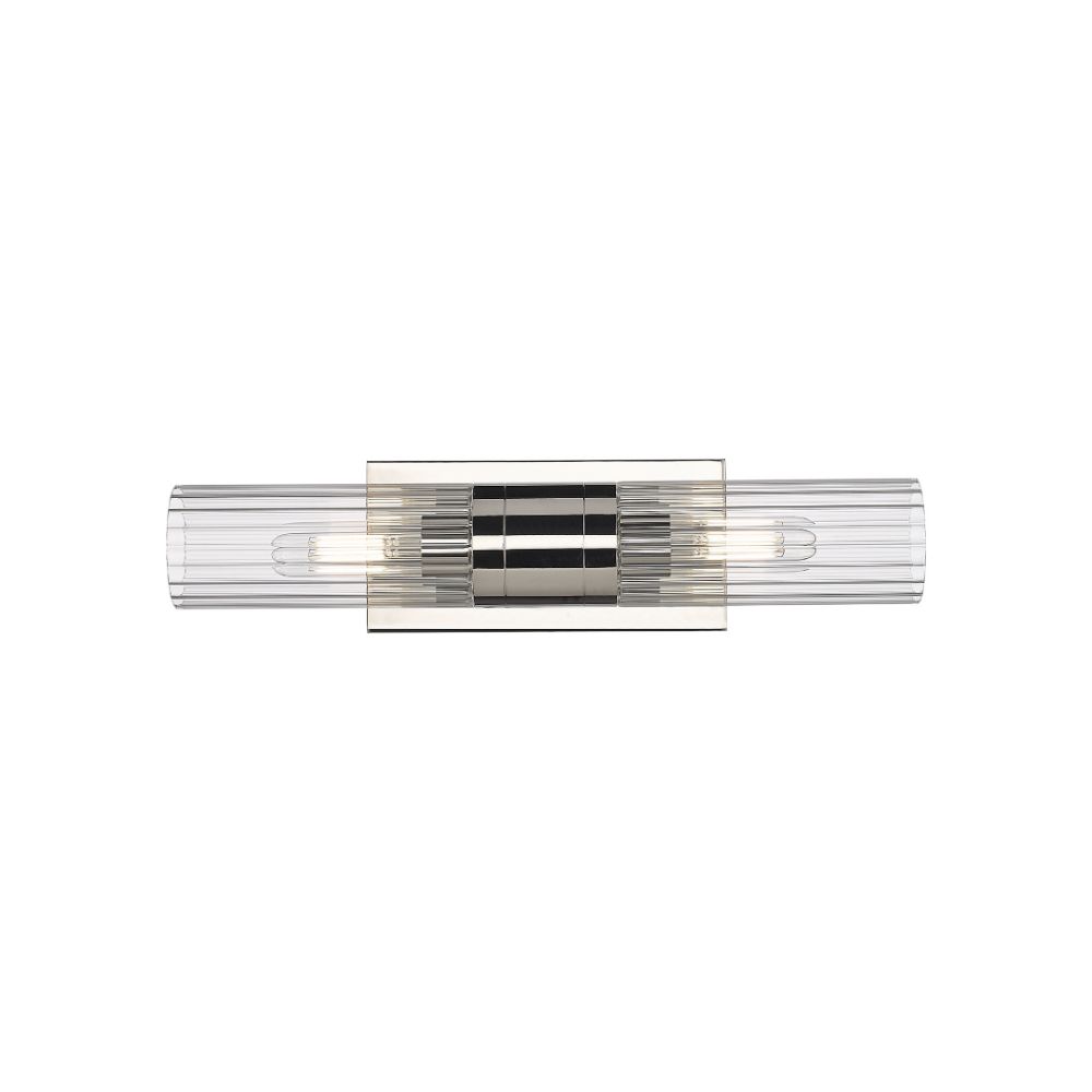 Innovations 429-2WL-PN-G429-8CL Empire - 2 Light 8" Wall-mounted Bath Vanity Light - Polished Nickel Finish - Clear Glass Shade