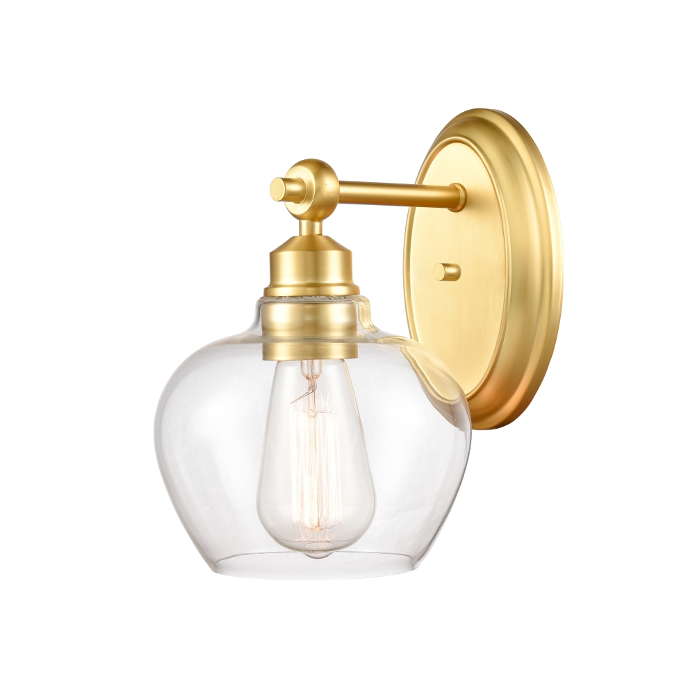 Innovations 438-1W-SG-G4382-LED Amina 1 Light 10 inch Bath Vanity Light in Satin Gold