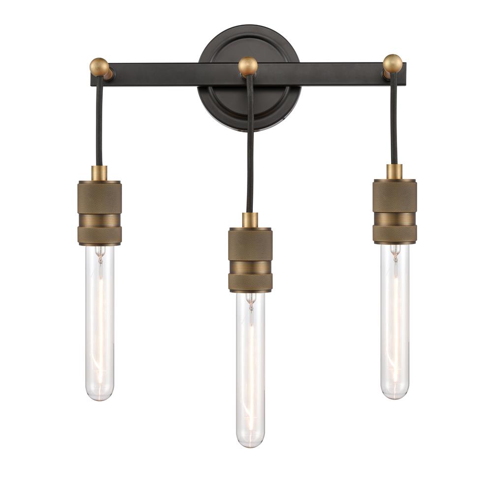 Innovations 444-3W-BAB-T9-7-LED Ellis Bath Vanity Light in Black Antique Brass