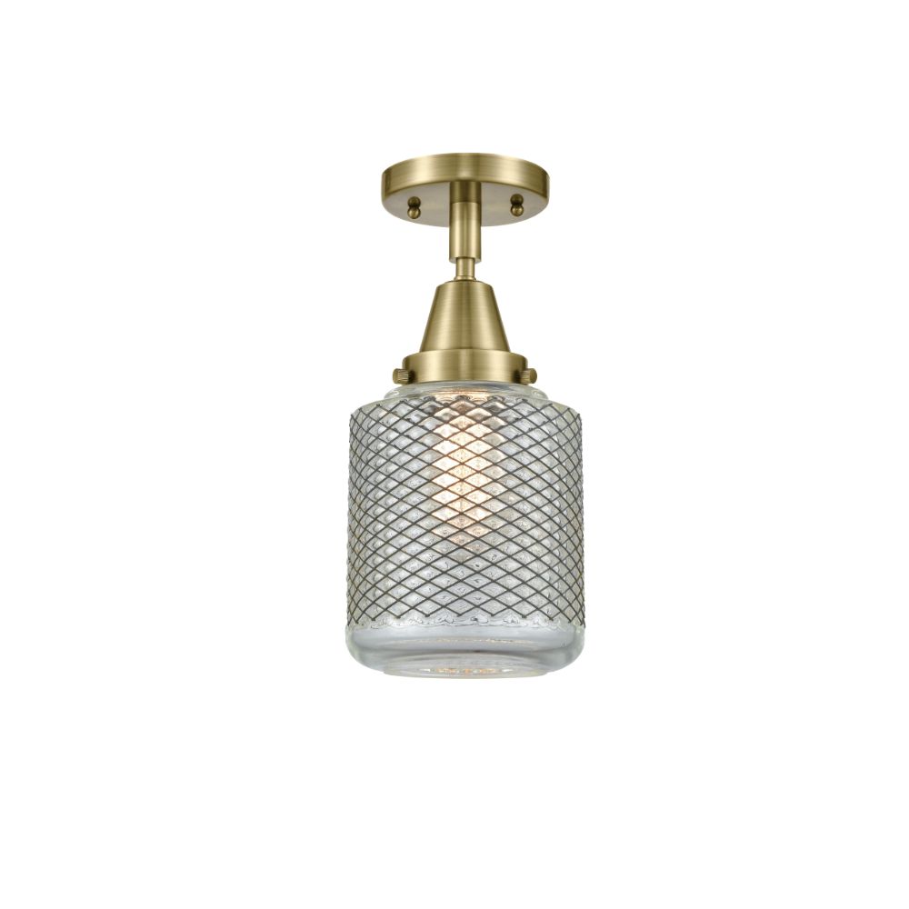 Innovations 447-1C-AB-G262-LED Stanton Flush Mount in Antique Brass