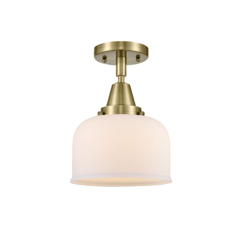 Innovations 447-1C-AB-G71 Large Bell Flush Mount in Antique Brass