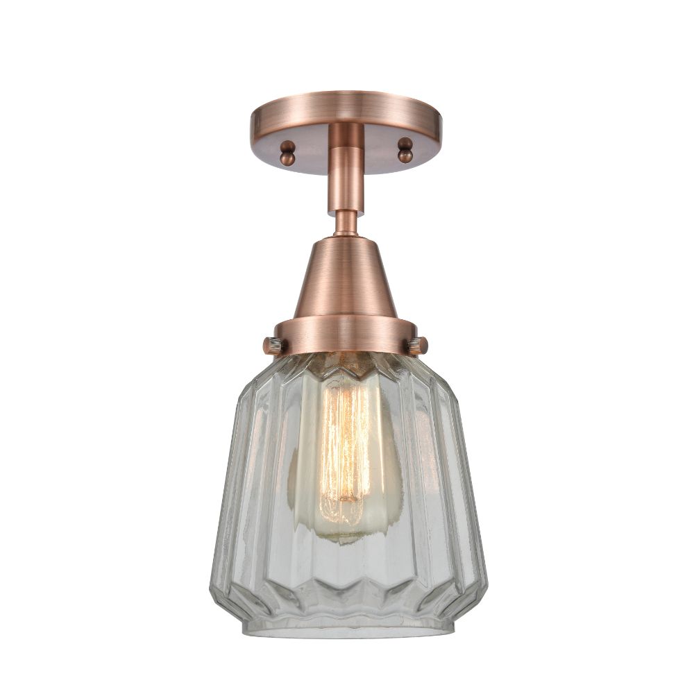 Aylan Home IL4471CACG142 Chatham 1 Light  6 inch Flush Mount in Antique Copper