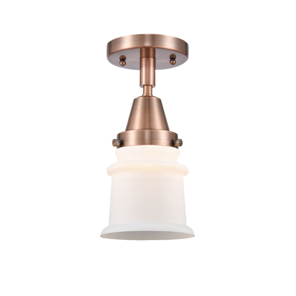 Innovations 447-1C-AC-G181S-LED Small Canton 1 Light  6 inch Flush Mount in Antique Copper