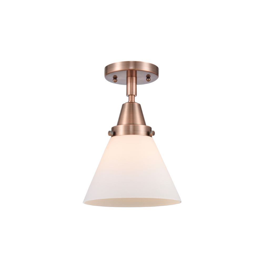 Aylan Home IL4471CACG41LED Large Cone 1 Light  7.75 inch Flush Mount in Antique Copper