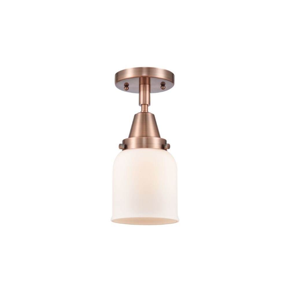 Innovations 447-1C-AC-G51-LED Small Bell 1 Light  5 inch Flush Mount in Antique Copper
