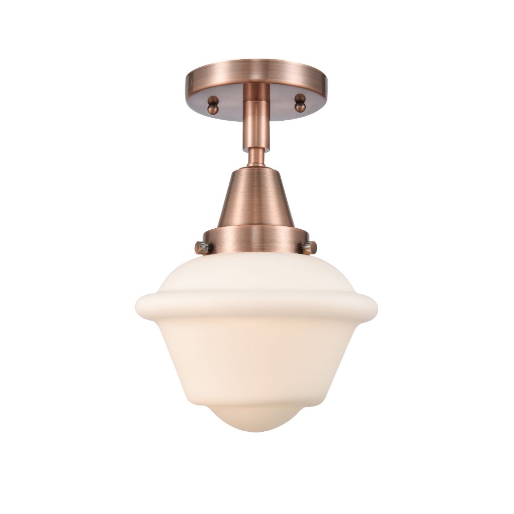 Innovations 447-1C-AC-G531-LED Small Oxford 1 Light  7.5 inch Flush Mount in Antique Copper