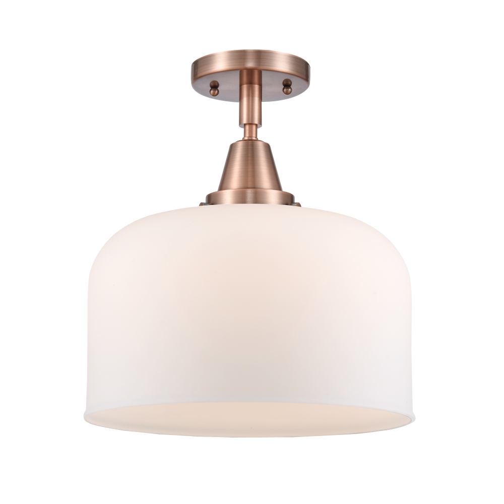 Innovations 447-1C-AC-G71-L-LED X-Large Bell 1 Light  12 inch Flush Mount in Antique Copper