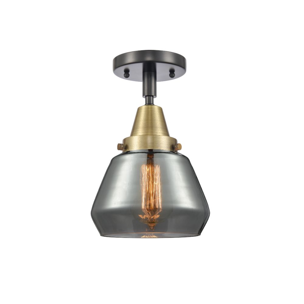 Innovations 447-1C-BAB-G173-LED Fulton 1 Light  7 inch Flush Mount in Black Antique Brass