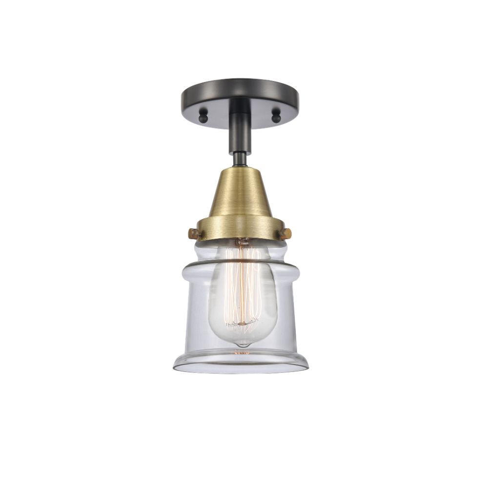 Innovations 447-1C-BAB-G182S-LED Small Canton 1 Light  6 inch Flush Mount in Black Antique Brass