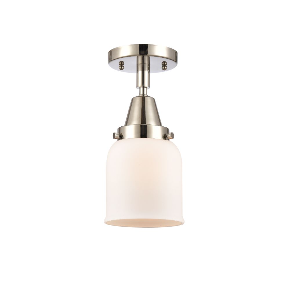 Innovations 447-1C-PN-G51-LED Small Bell 1 Light  5 inch Flush Mount in Polished Nickel