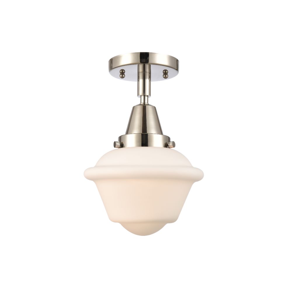 Innovations 447-1C-PN-G531 Small Oxford 1 Light  7.5 inch Flush Mount in Polished Nickel