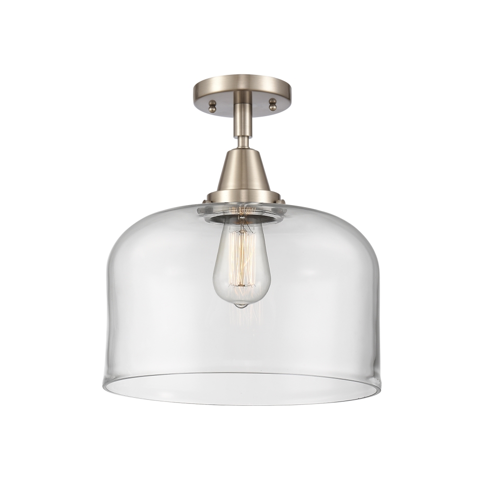 Innovations 447-1C-SN-G72-L X-Large Bell 1 Light  12 inch Flush Mount in Brushed Satin Nickel