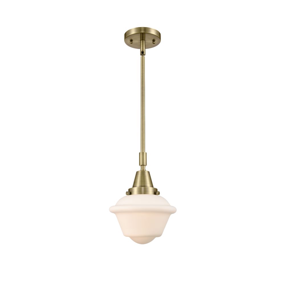 Innovations 447-1S-AB-G531 Small Oxford Mini Pendant in Antique Brass