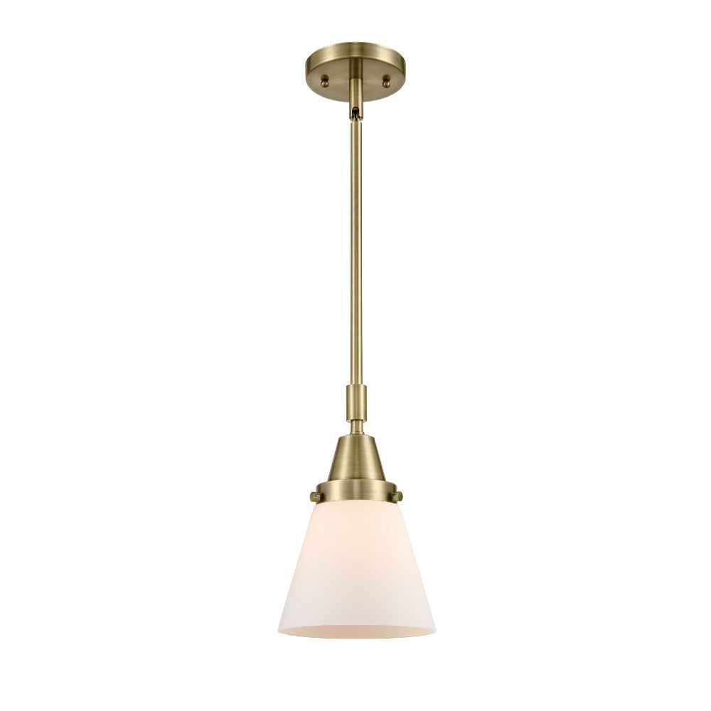 Innovations 447-1S-AB-G61 Small Cone Mini Pendant in Antique Brass