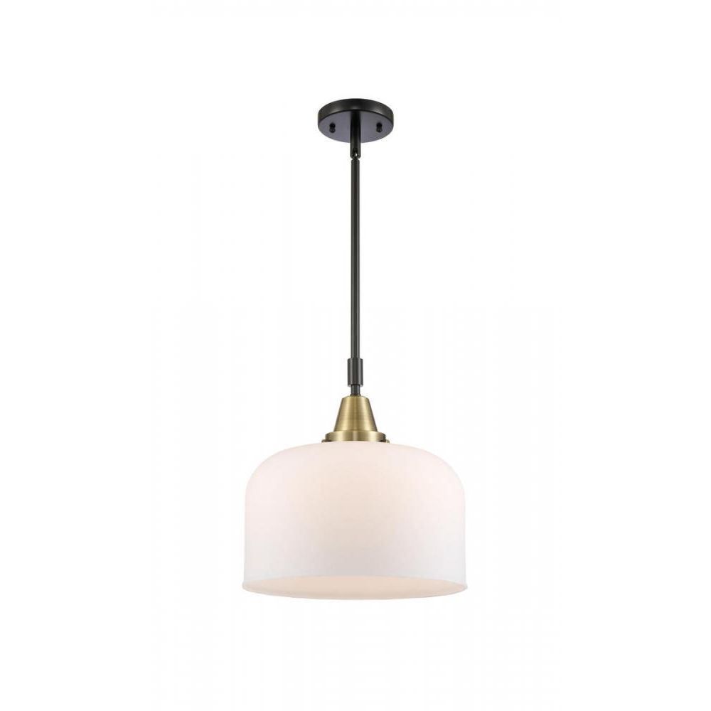 Innovations 447-1S-AB-G71-L Bell Mini Pendant in Antique Brass