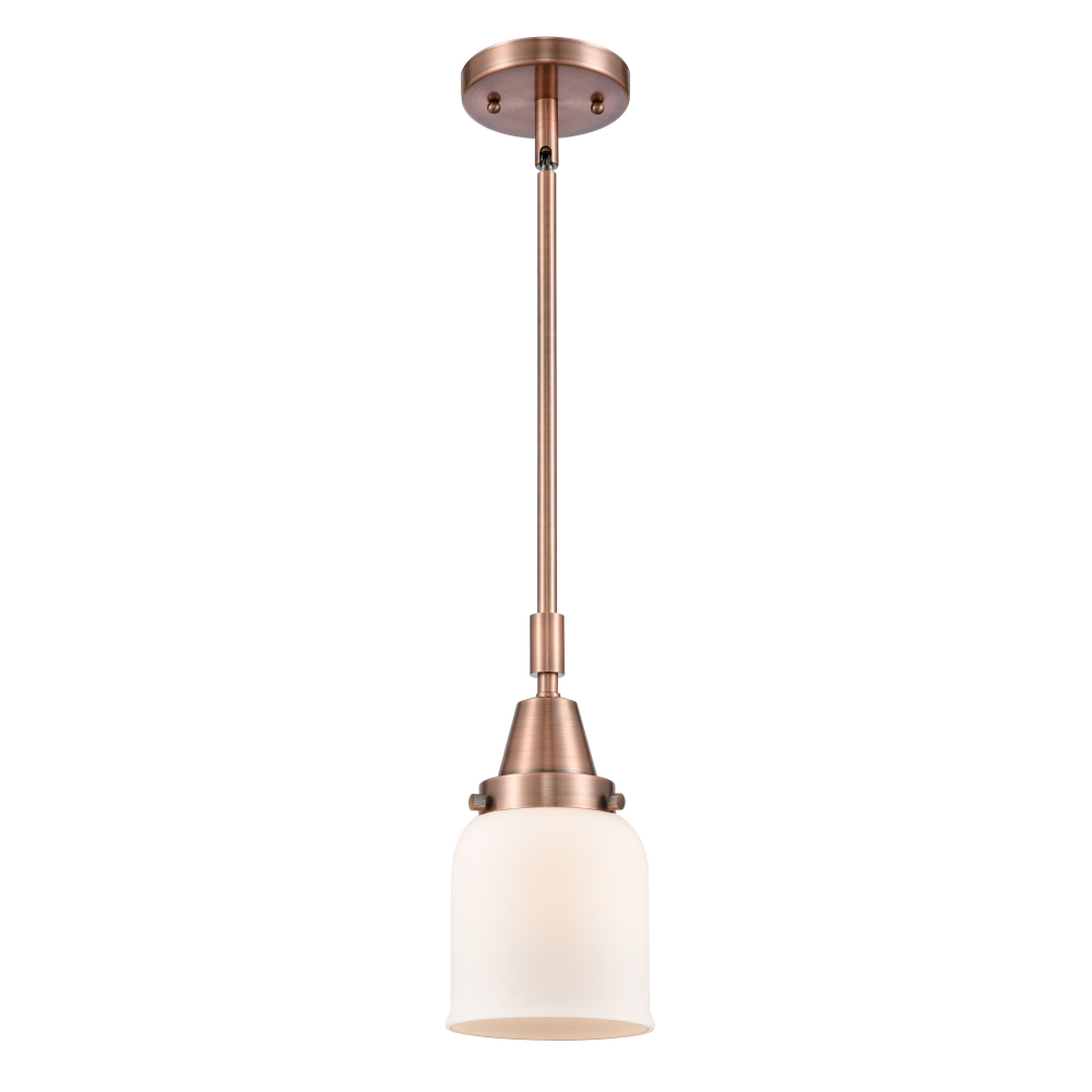 Innovations 447-1S-AC-G51 Small Bell 1 Light  5 inch Mini Pendant in Antique Copper