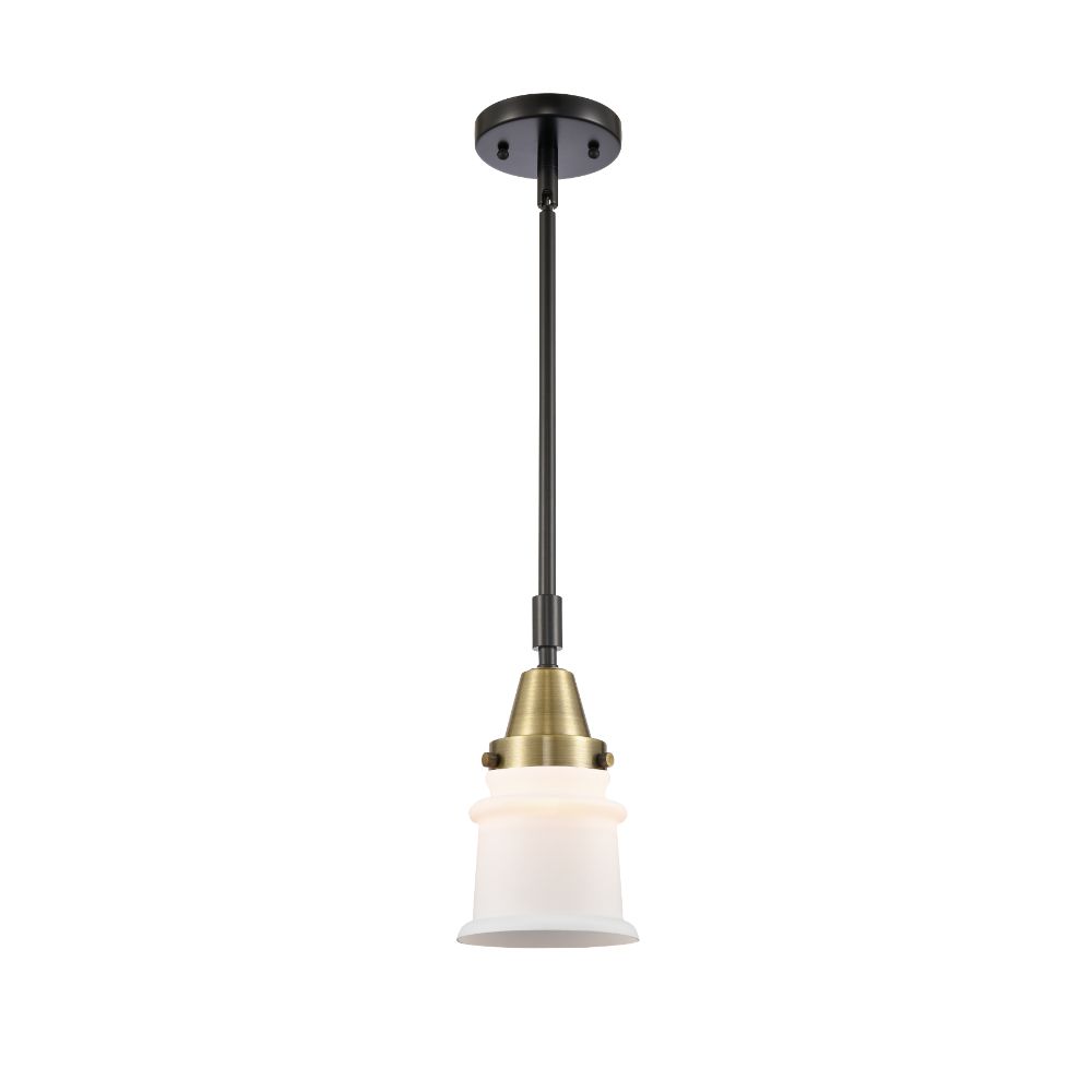 Innovations 447-1S-BAB-G181S Small Canton 1 Light  6.5 inch Mini Pendant in Black Antique Brass