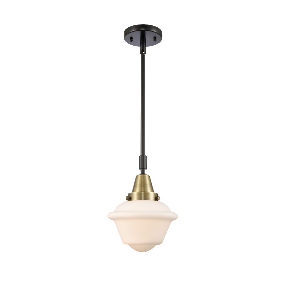 Innovations 447-1S-BAB-G531 Small Oxford 1 Light  7.5 inch Mini Pendant in Black Antique Brass