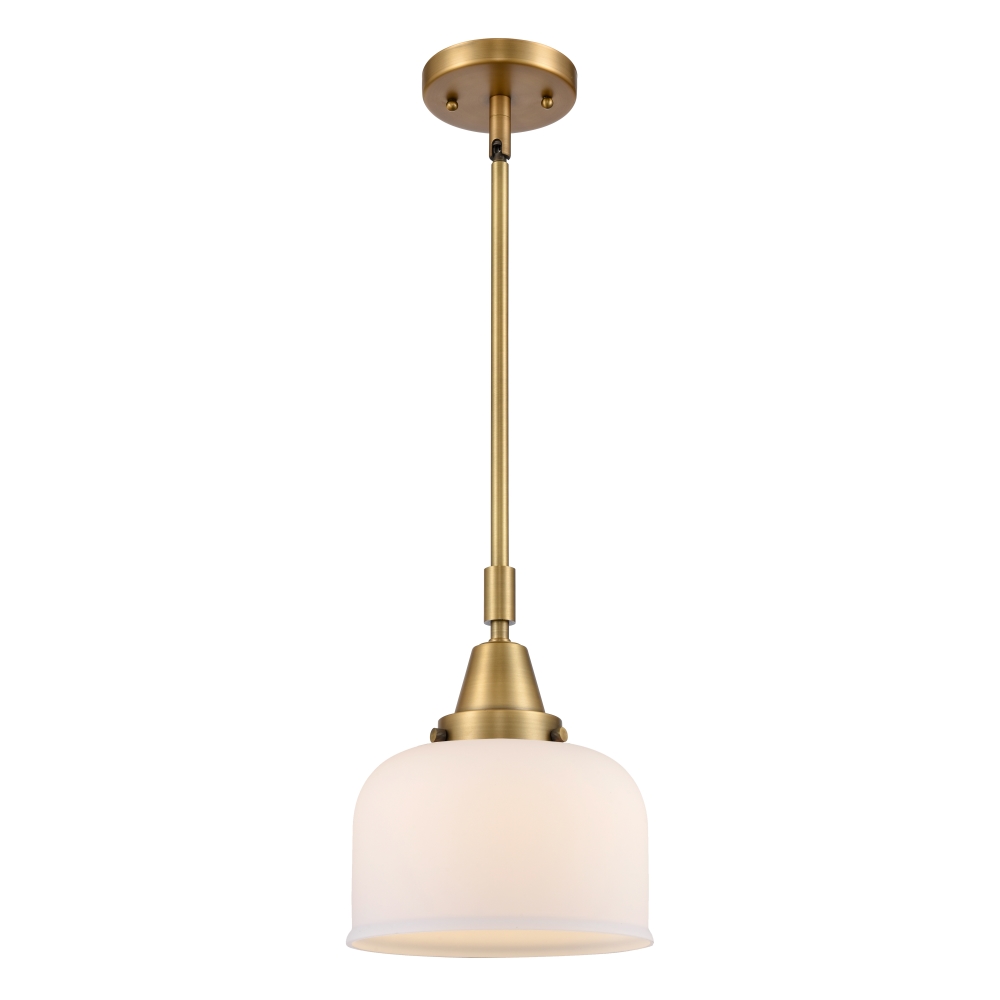 Innovations 447-1S-BB-G71 Large Bell 1 Light  8 inch Mini Pendant in Brushed Brass