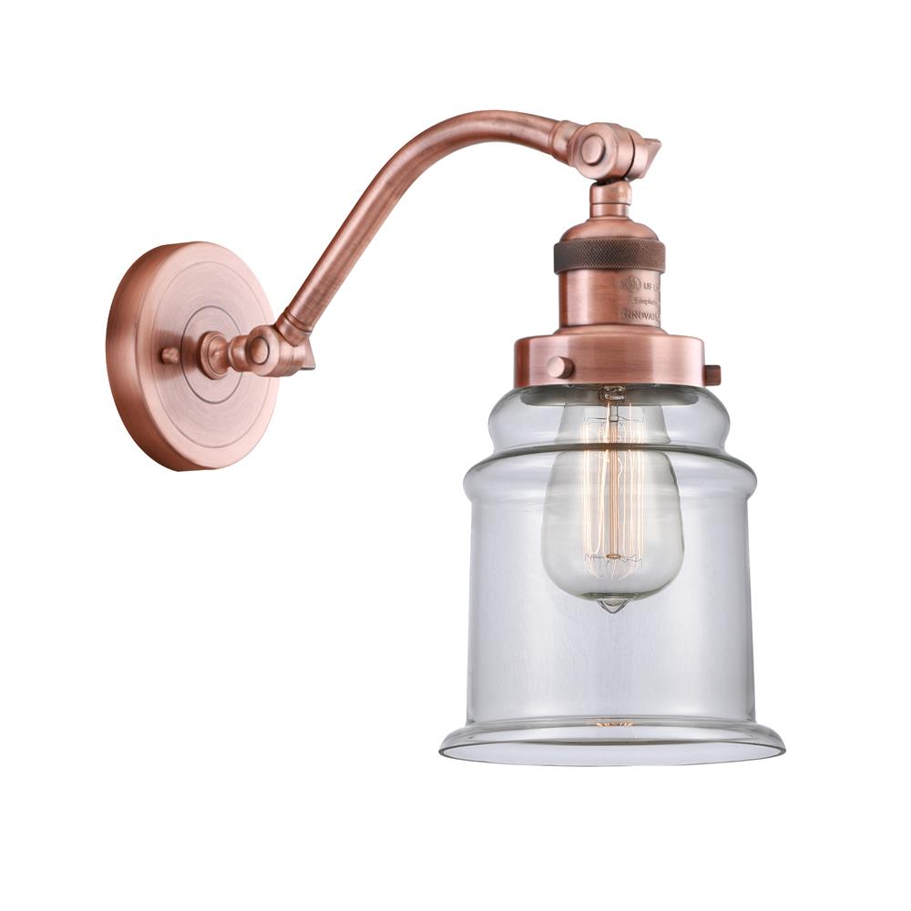 Innovations 515-1W-AC-G182-LED Canton 1 Light Sconce in Antique Copper