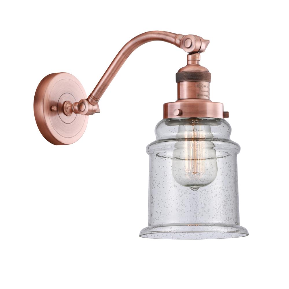 Innovations 515-1W-AC-G184 Canton 1 Light Sconce in Antique Copper