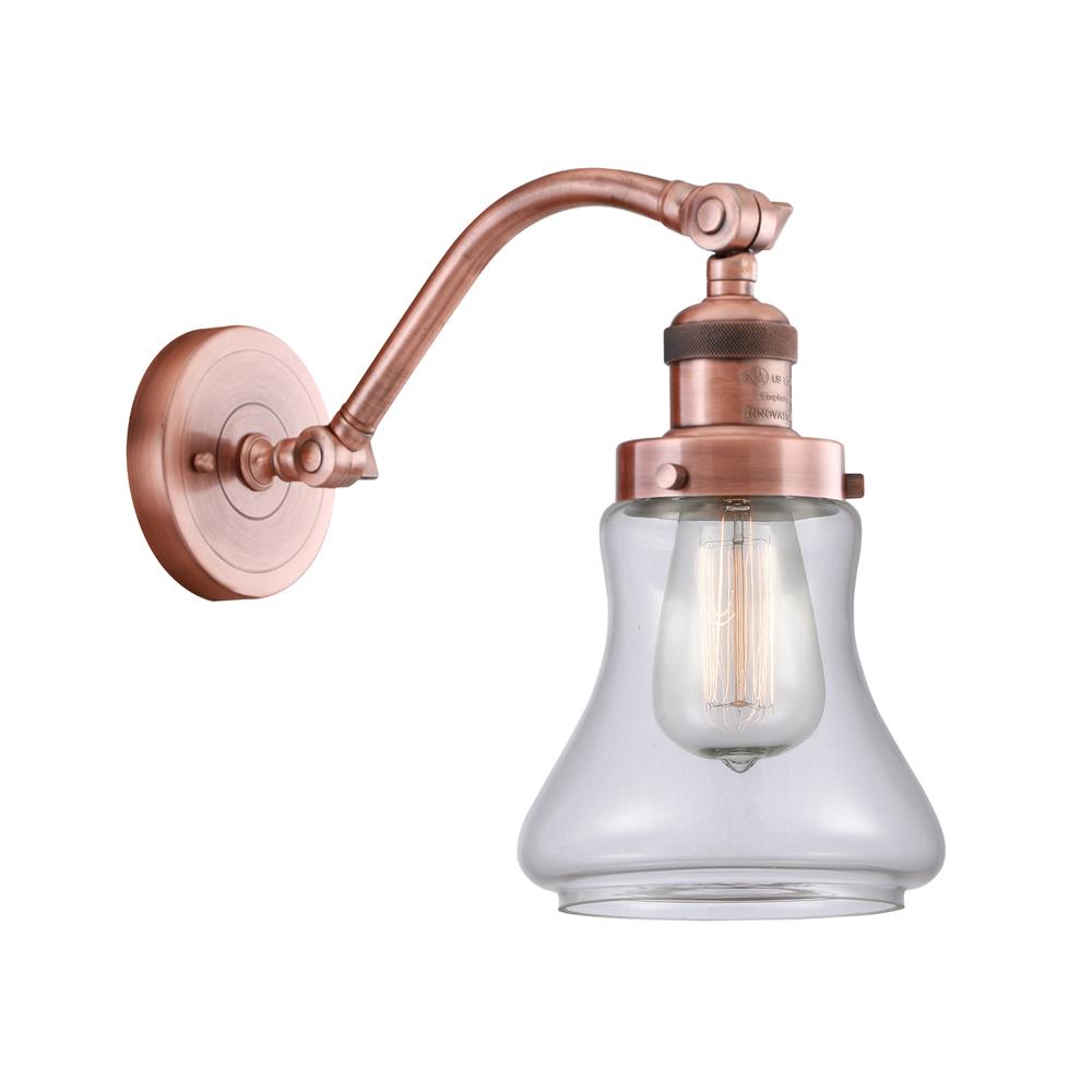 Innovations 515-1W-AC-G192 Bellmont 1 Light Sconce in Antique Copper