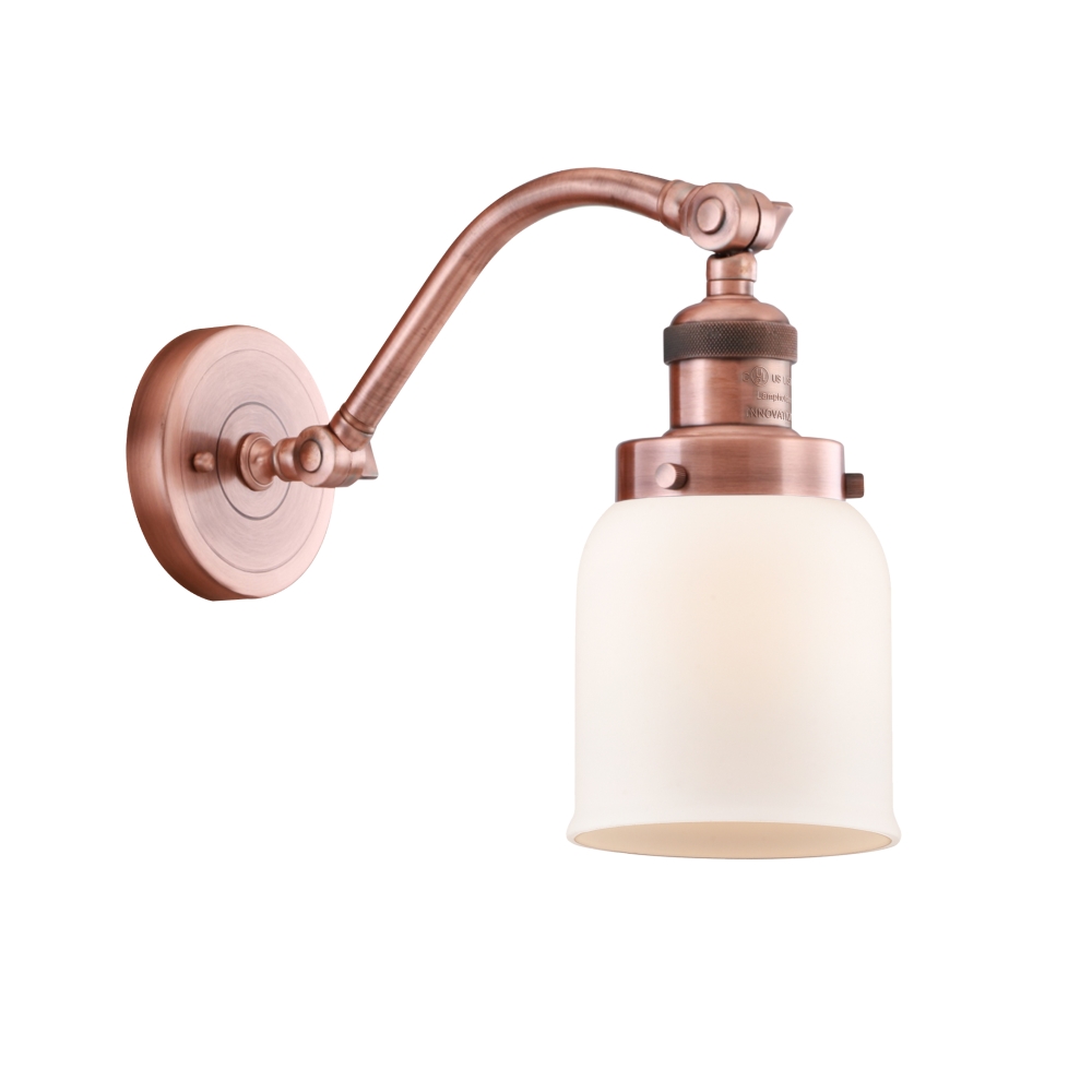 Innovations 515-1W-AC-G51 Small Bell 1 Light Sconce part of the Franklin Restoration Collection in Antique Copper