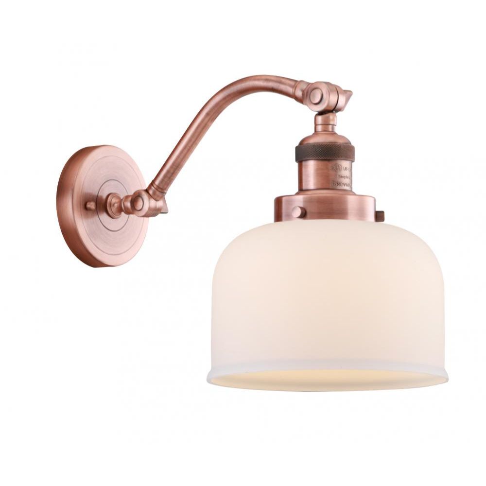 Innovations 515-1W-AC-G78 Large Bell 1 Light Sconce in Antique Copper