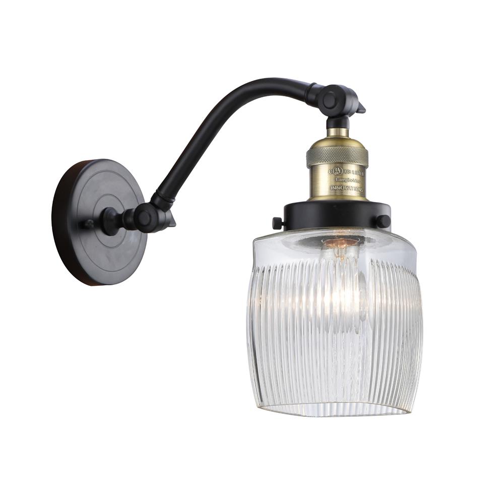 Innovations 515-1W-BAB-G302 Colton 1 Light Sconce in Black Antique Brass