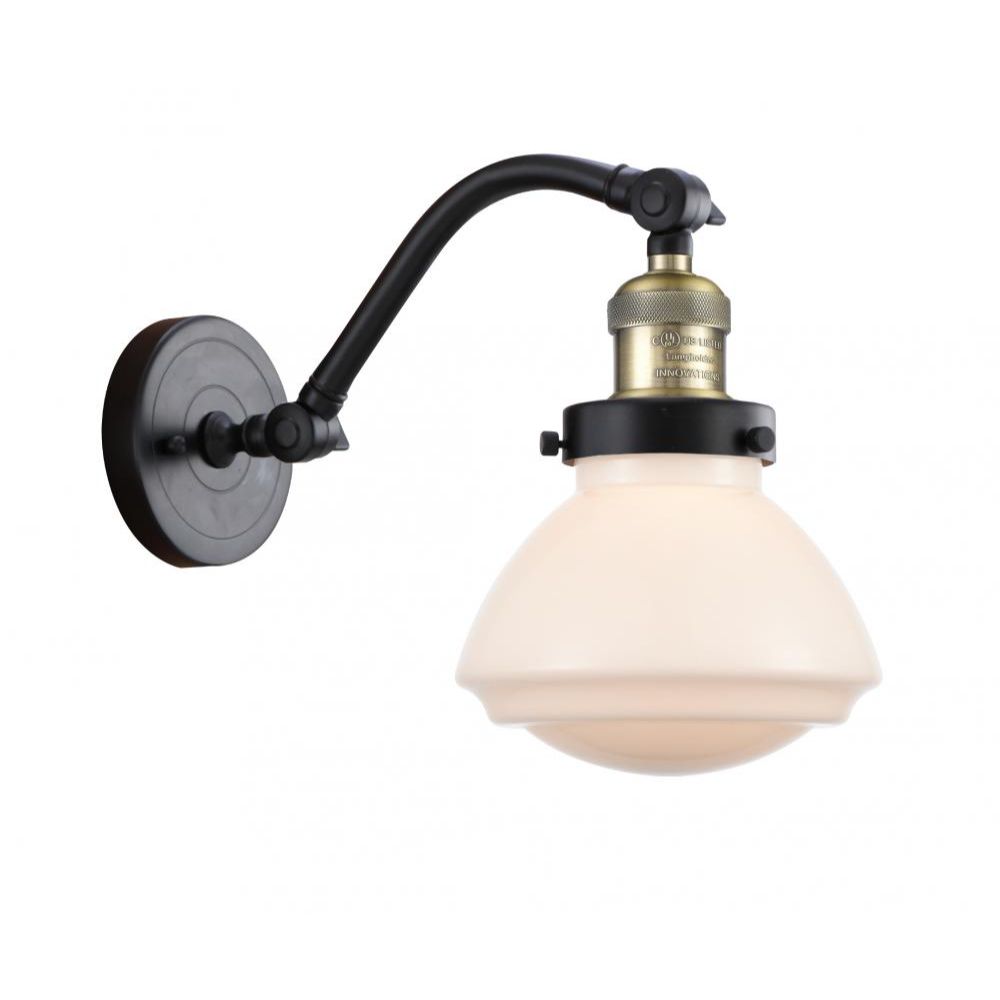 Innovations 515-1W-BAB-G321-LED Olean 1 Light Sconce in Black Antique Brass