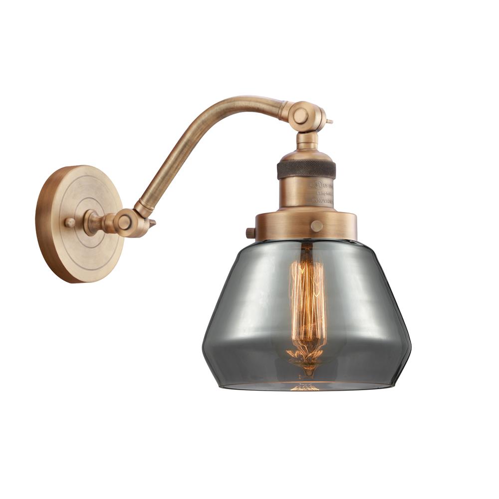 Innovations 515-1W-BB-G173-LED Fulton 1 Light Sconce in Brushed Brass