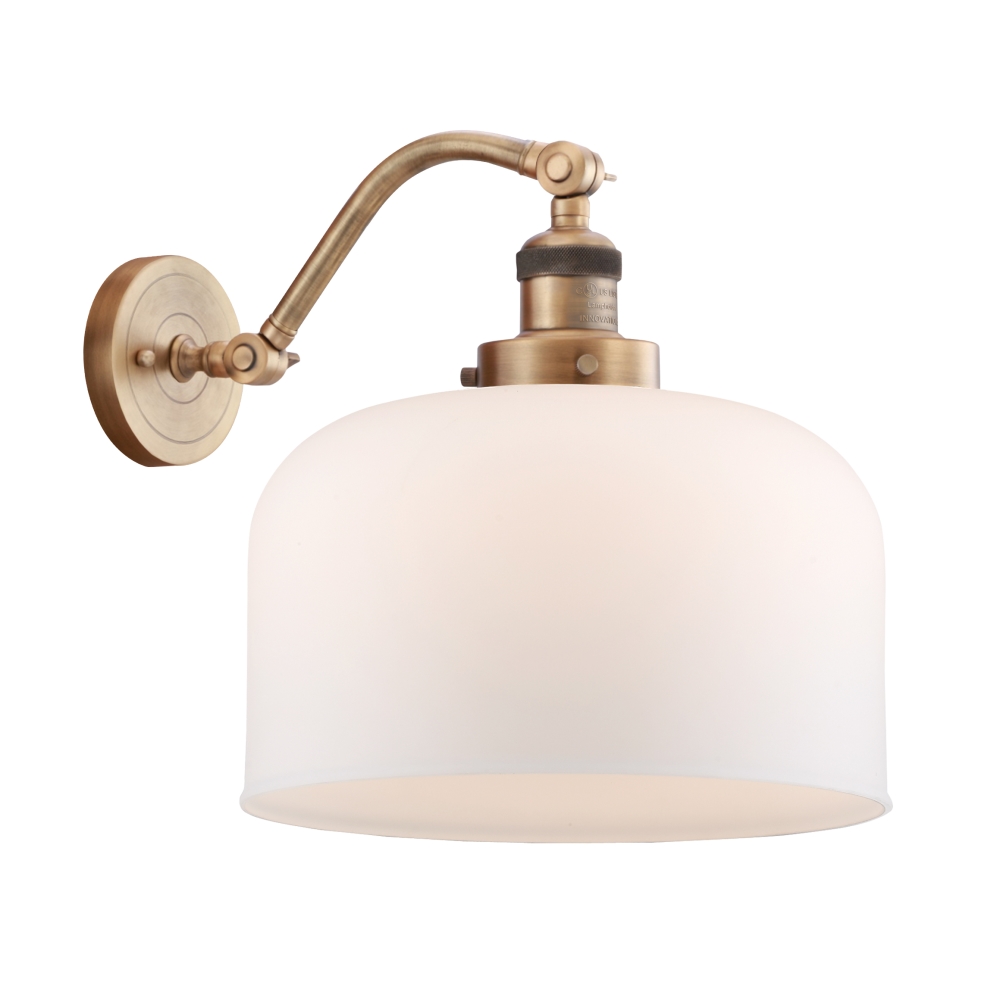 Innovations 515-1W-BB-G71-L-LED X-Large Bell 1 Light Sconce part of the Franklin Restoration Collection in Brushed Brass
