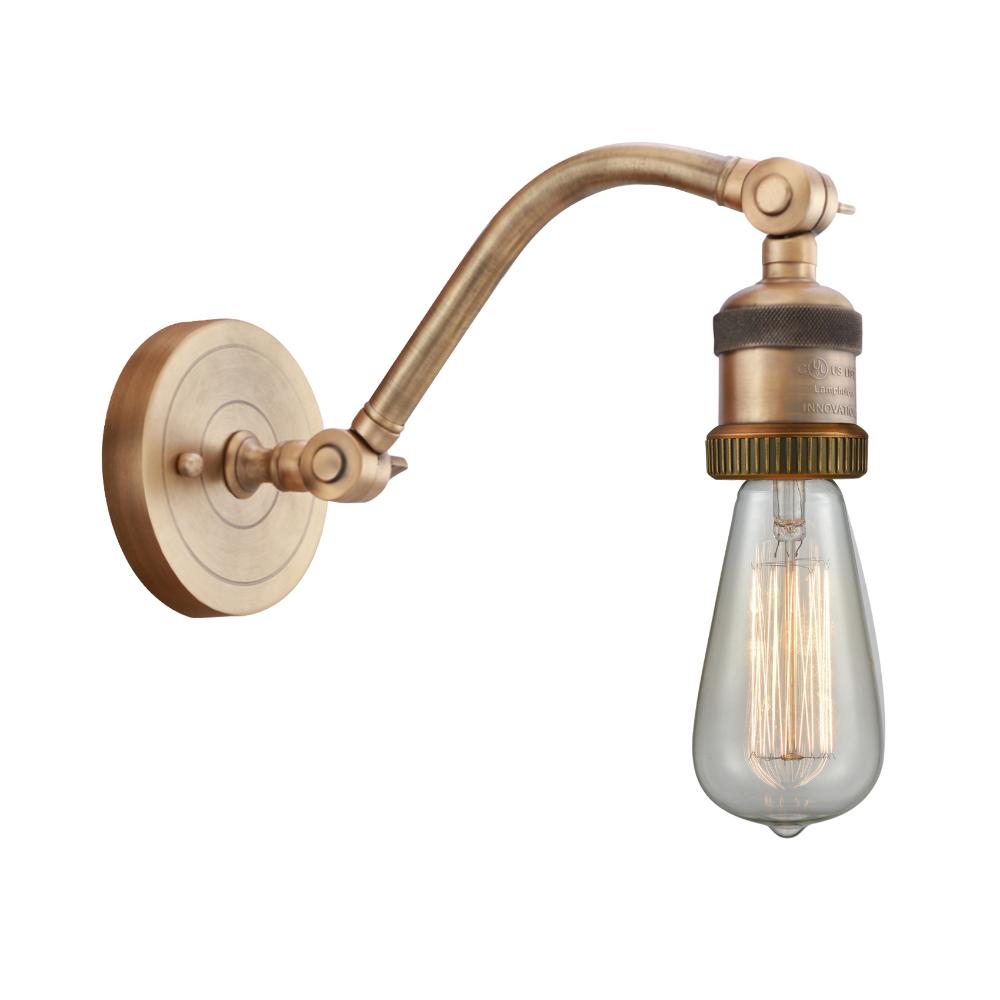 Innovations 515-1W-BB-LED Double Swivel 1 Light 5" Sconce LED Bulb in Brushed Brass