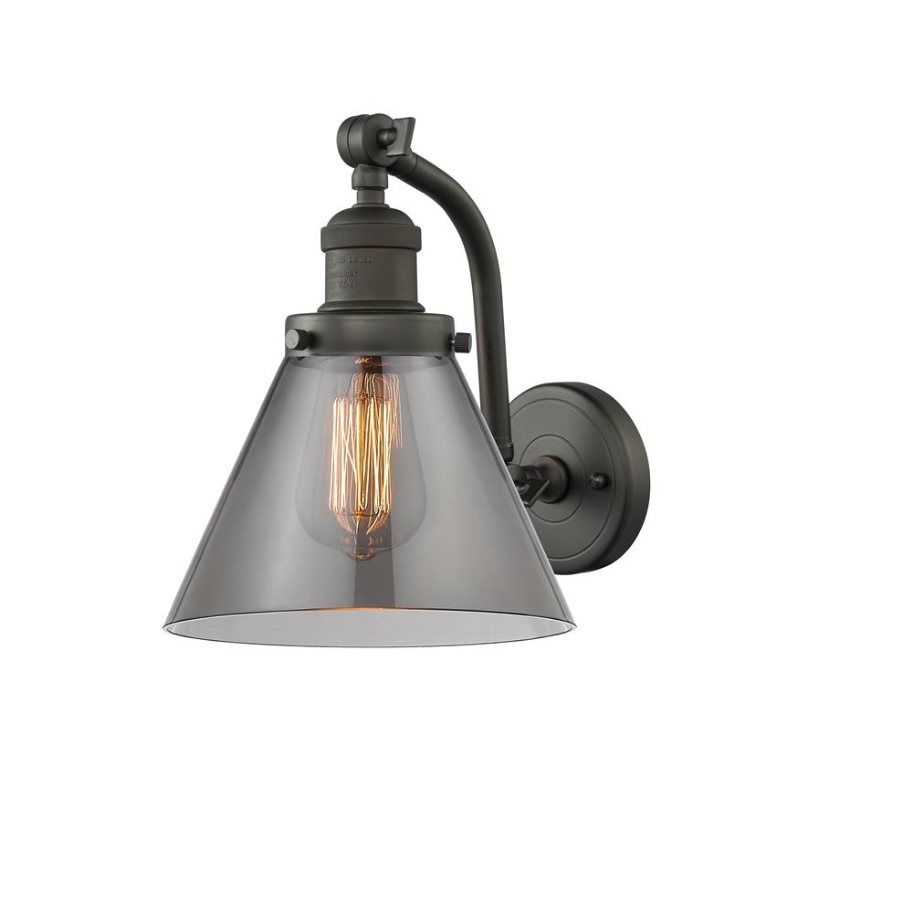 Innovations 515-1W-OB-G43-LED 1 Light Vintage Dimmable LED Large Cone 8 inch Sconce in Oil Rubbed Bronze