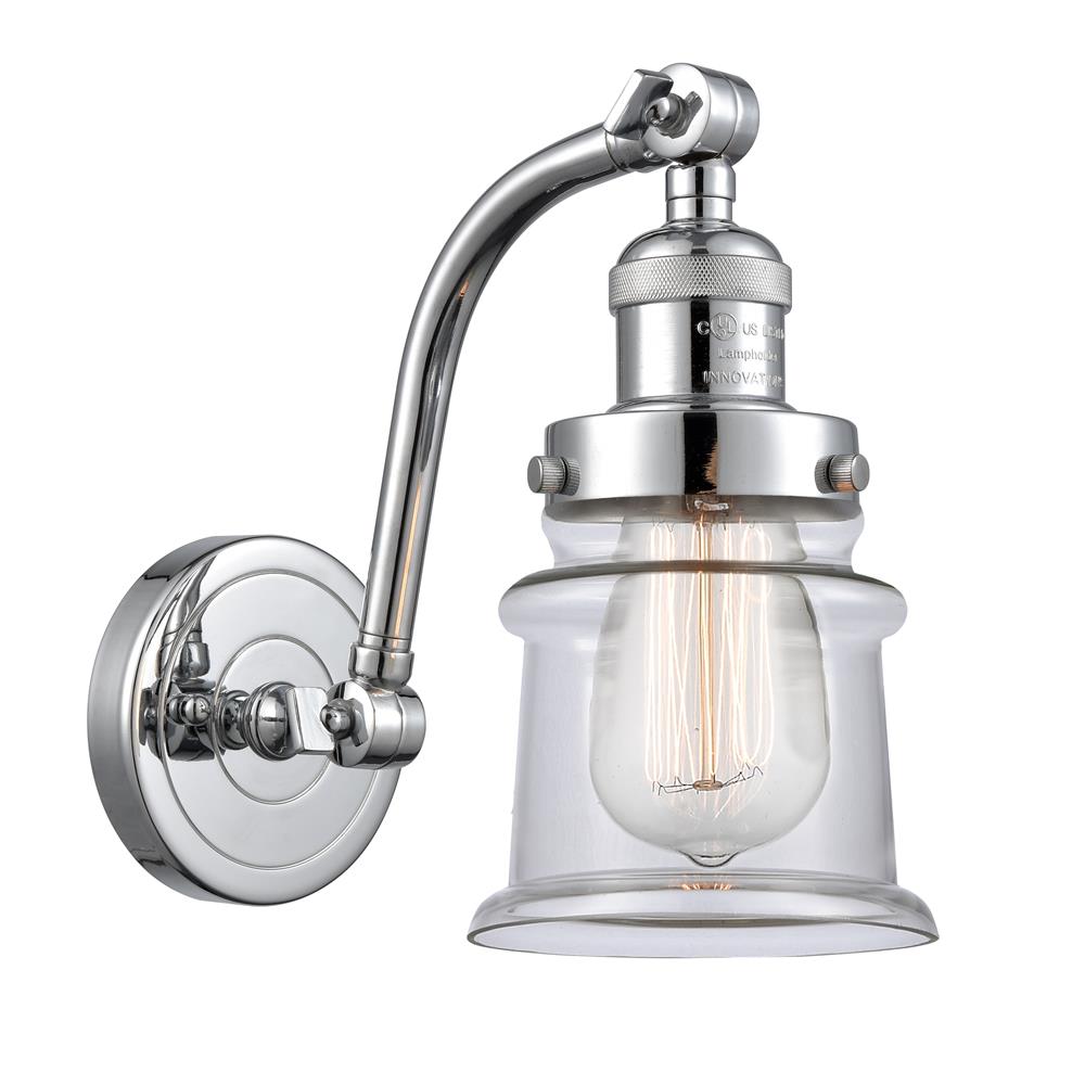 Innovations 515-1W-PC-G182S Franklin Restoration Small Canton 1 Light Sconce in Polished Chrome