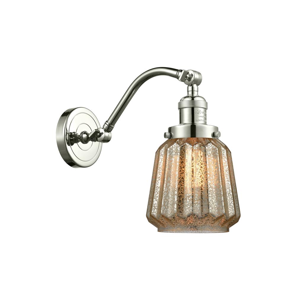 Innovations 515-1W-PN-G146 Chatham 1 Light Sconce in Polished Nickel