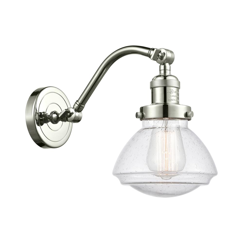 Innovations 515-1W-PN-G324-LED Olean 1 Light Sconce in Polished Nickel