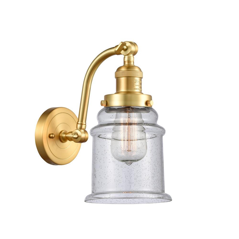 Innovations 515-1W-SG-G184 Canton 1 Light Sconce in Satin Gold