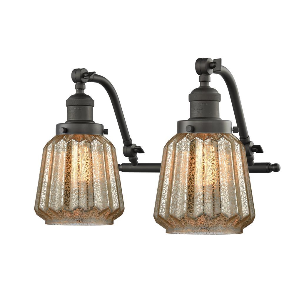 Innovations 515-2W-OB-G146-LED 2 Light Vintage Dimmable LED Chatham 18 inch Bathroom Fixture in Oil Rubbed Bronze