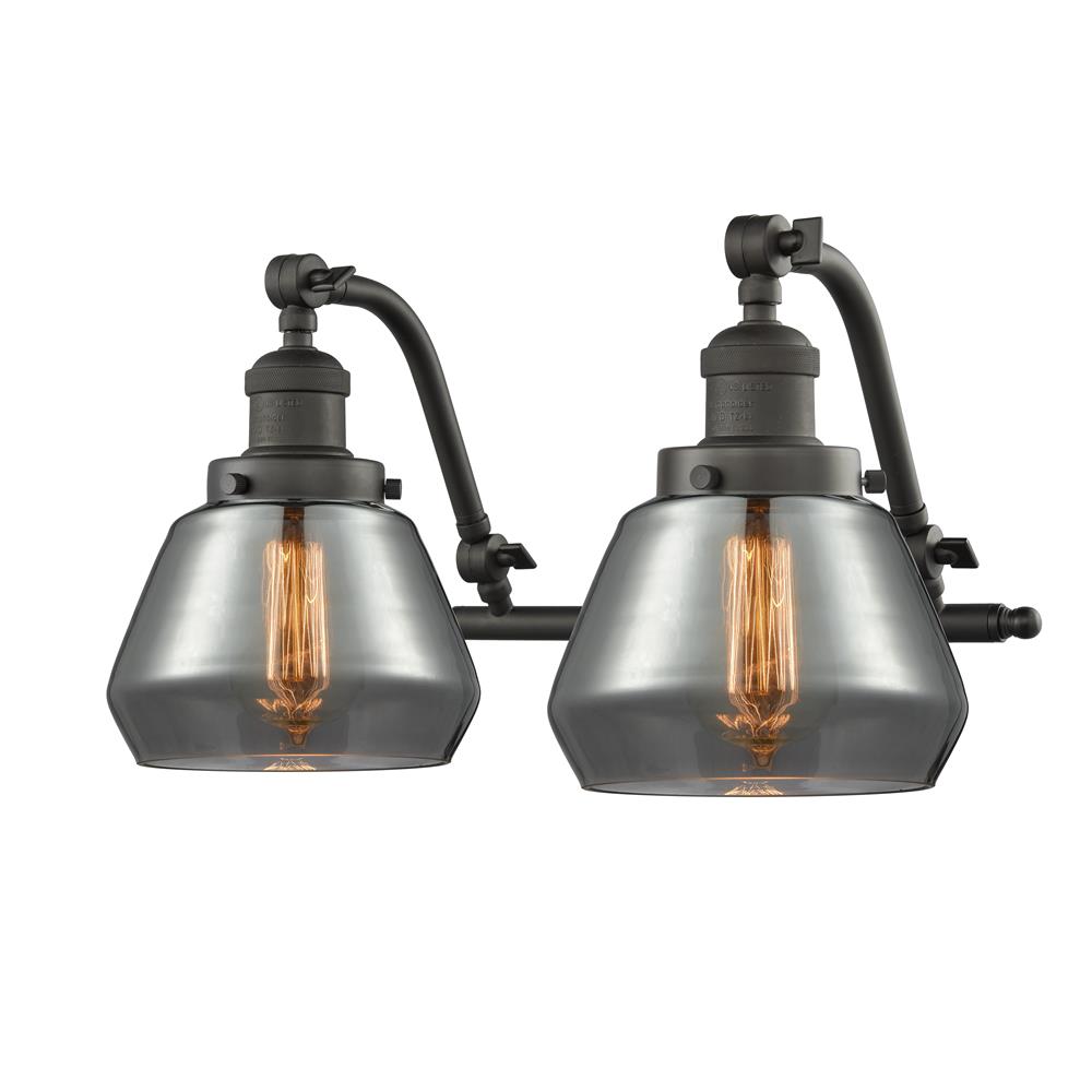 Innovations 515-2W-OB-G173-LED 2 Light Vintage Dimmable LED Fulton 18 inch Bathroom Fixture in Oil Rubbed Bronze