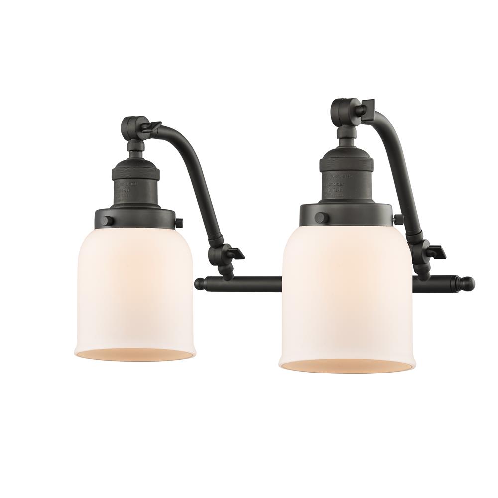 Innovations 515-2W-OB-G51-LED 2 Light Vintage Dimmable LED Small Bell 18 inch Bathroom Fixture in Oil Rubbed Bronze